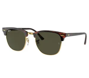 Ray-Ban Clubmaster Mock Tortoise On Arista W/ G-15 Green Acetate Man Sunglass