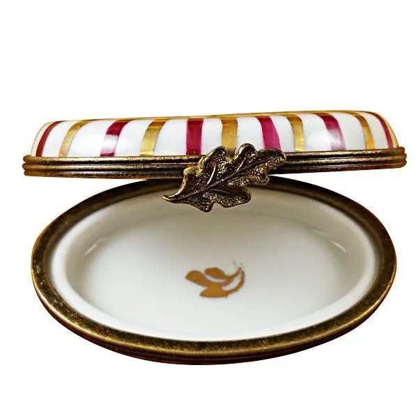 Red Striped Oval