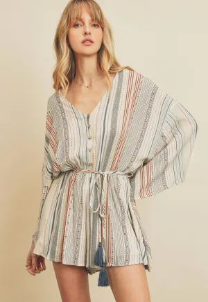 Red White Blue Boho Romper