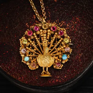 Regency Period Harlequin Peacock Pendant