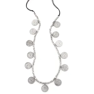 RHODIUM COIN NECKLACE NECKLACES #N10190