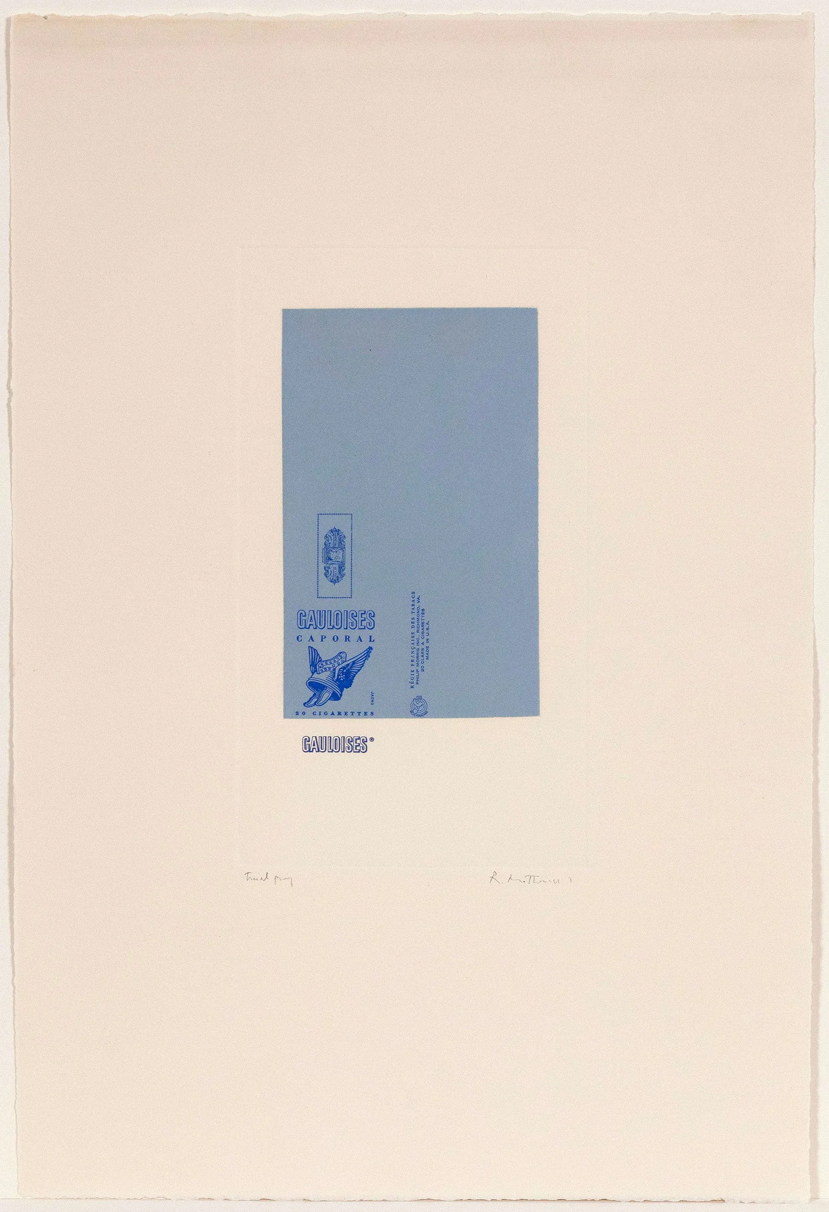 ROBERT MOTHERWELL "GAULOISES BLEUES”, 1970