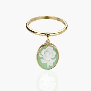 Rose Cameo Dangle Ring
