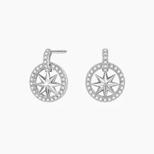 Round Charm Star Earring Studs For Women