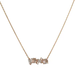 SALE  - Mixed Bar Necklace in 14K Rose Gold