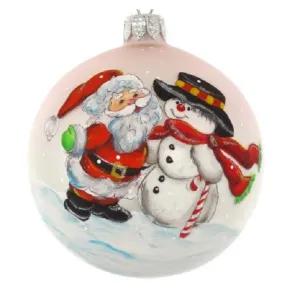 Santa & Snowman Mouth Blown & Christmas Ornament