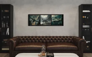 Sci Fi Futuristic Movies Collage Framed Canvas Wall Art For Home Cinema