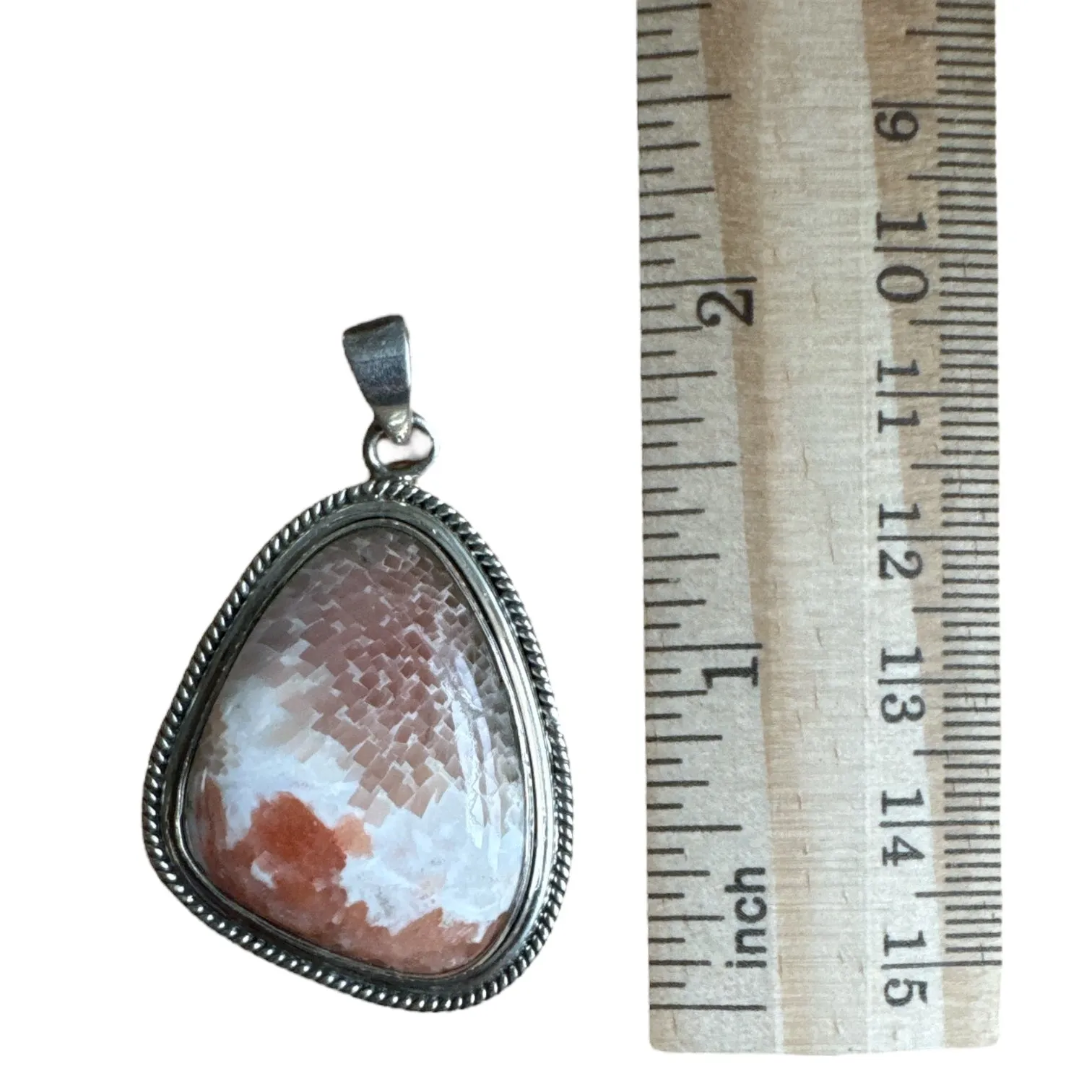 Scolecite Solid 925 Sterling Silver Pendant