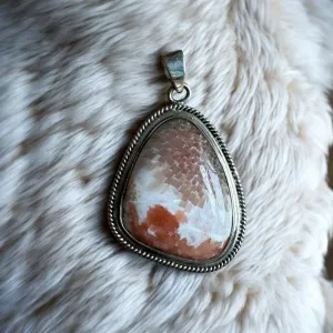 Scolecite Solid 925 Sterling Silver Pendant