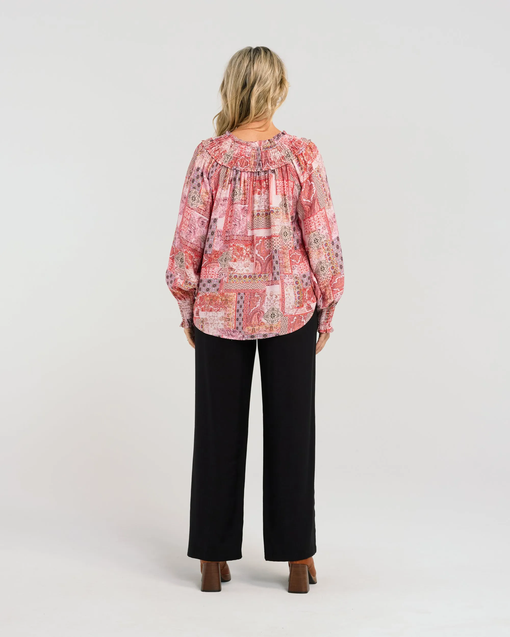 Seduce Eleanor Top - Red Collage