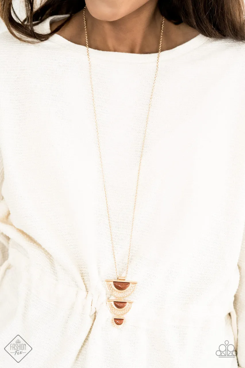 Serene Sheen Gold Paparazzi Necklace