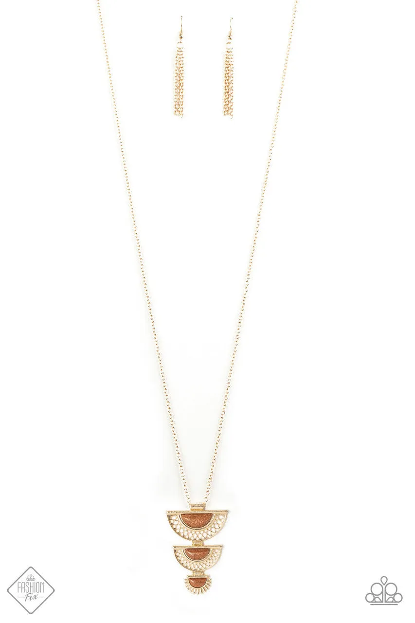Serene Sheen Gold Paparazzi Necklace