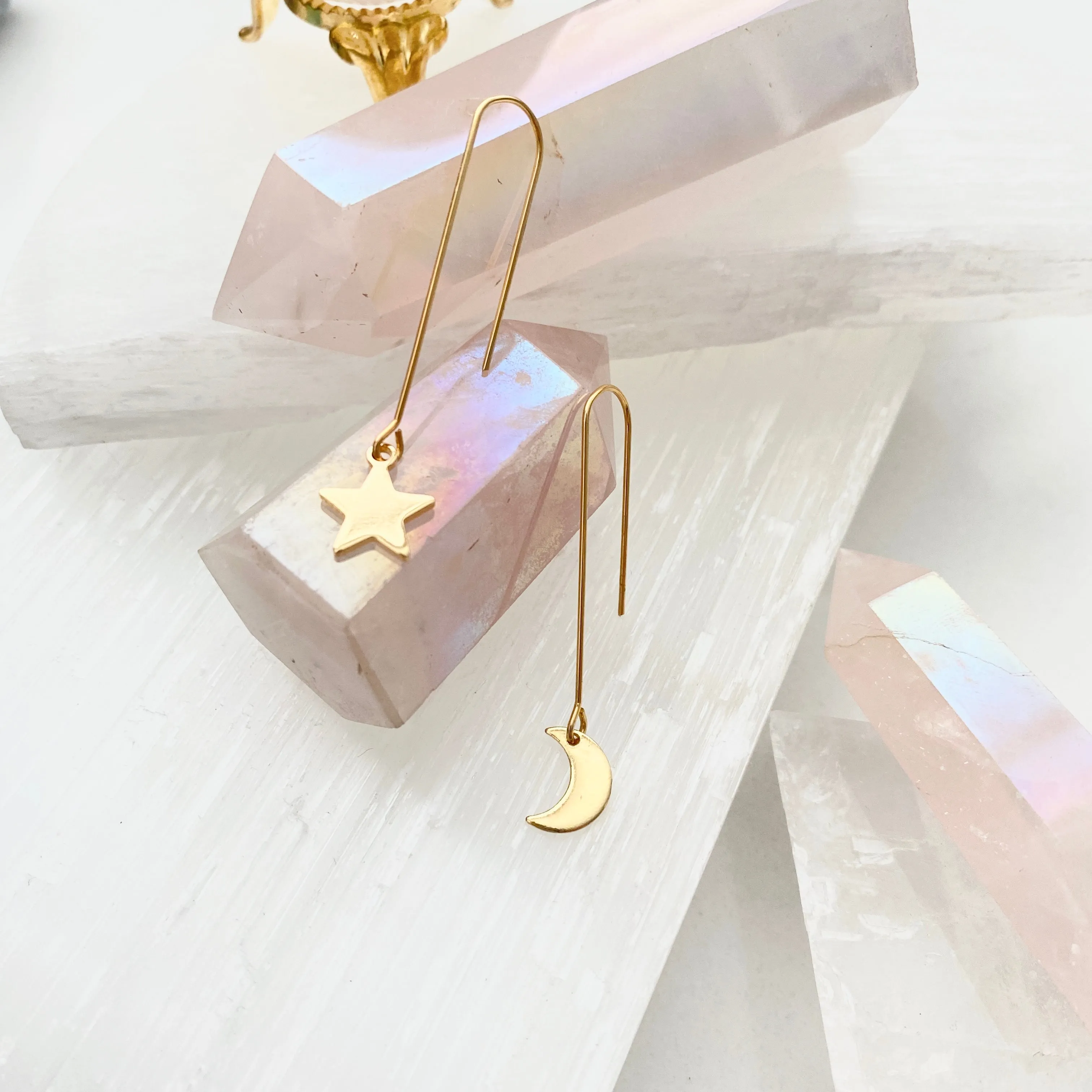 Shanice Star And Moon Drop Earrings