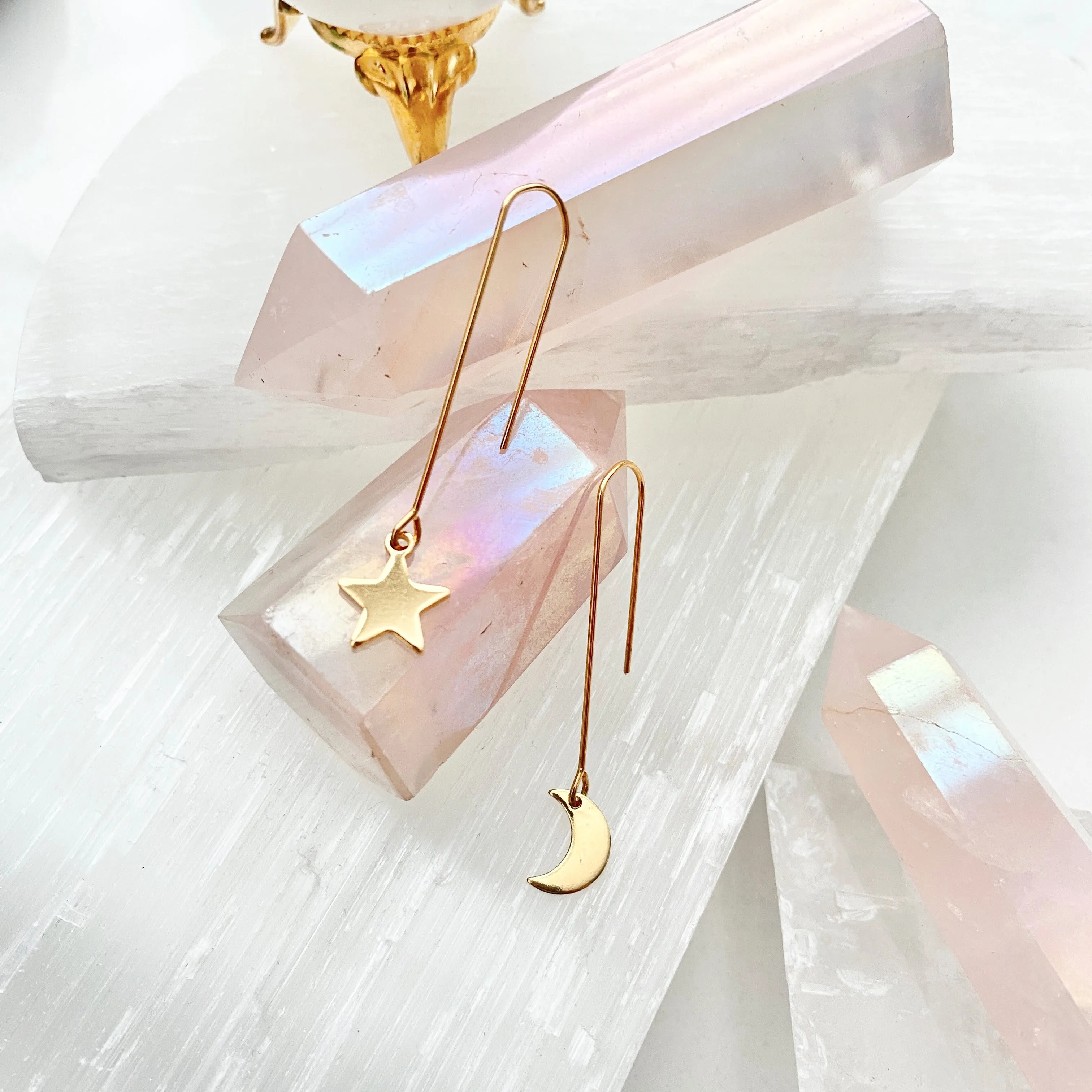Shanice Star And Moon Drop Earrings