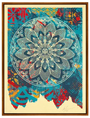 Shepard Fairey | Collage Peace Mandala (Blue)
