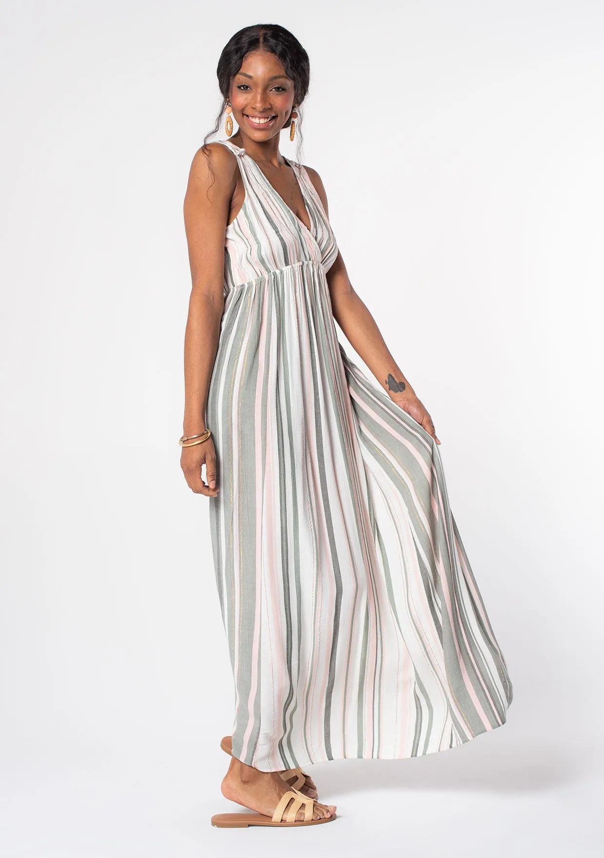 Shine On Striped Maxi Dress