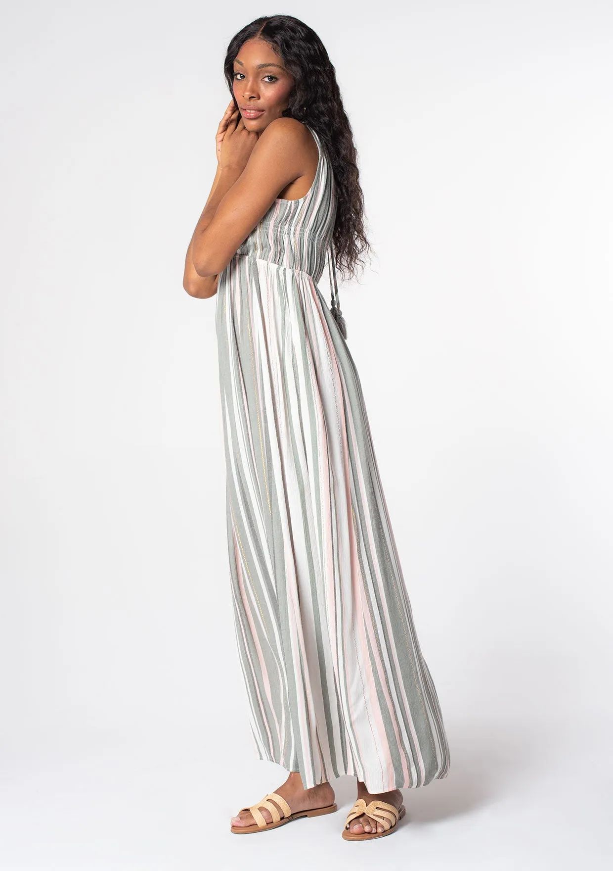 Shine On Striped Maxi Dress