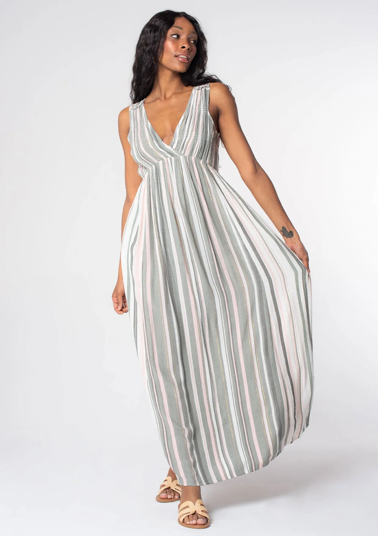 Shine On Striped Maxi Dress