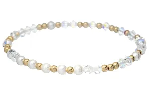 SHINNY EMMA | Stretchy Anti-Tarnish 14K Gold Filled & Crystals Bracelet