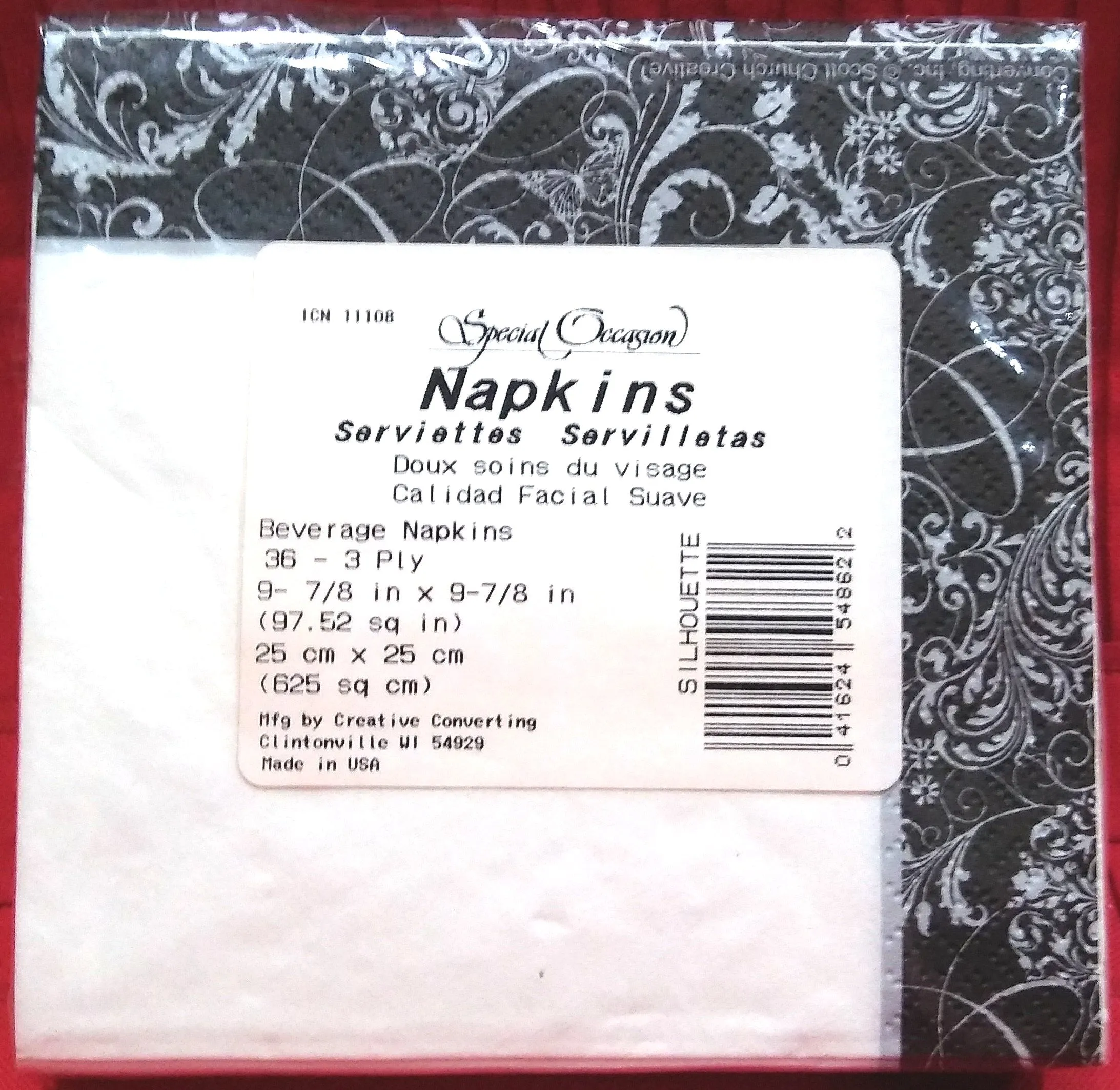 SILHOUETTE BEVERAGE NAPKINS