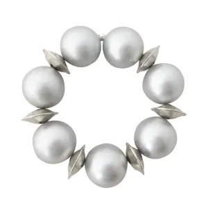 Silver kimoyo bead bracelet