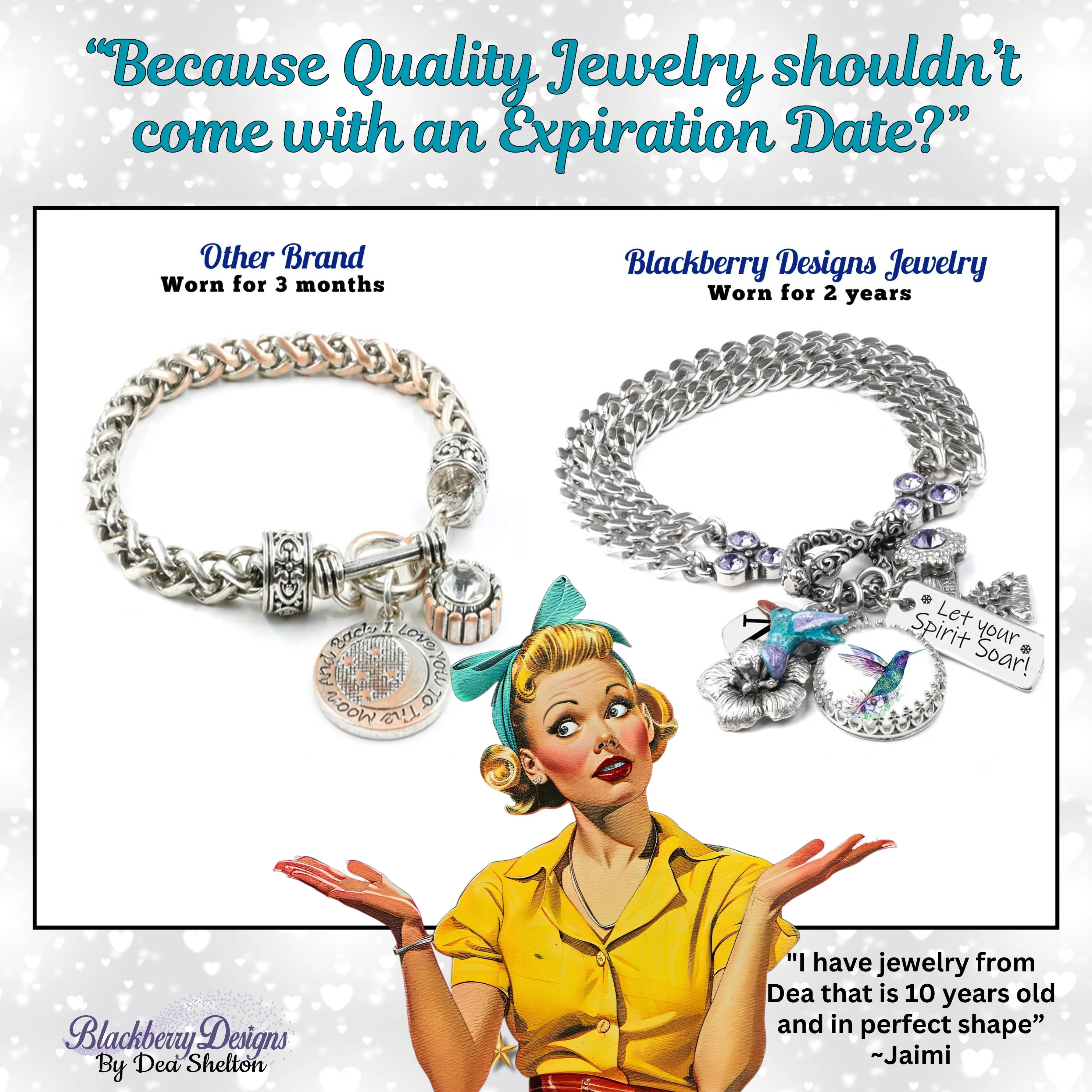 Silver Moon Charm Bracelet