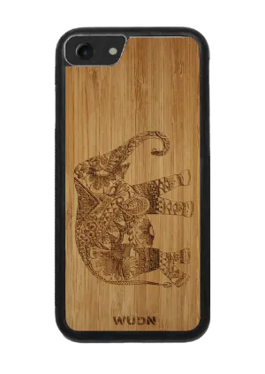Slim Wooden Phone Case (Bamboo Asian Elephant)