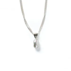 Southern Gates Sterling Silver Triple Strand Pearl Necklace 18" (97104)