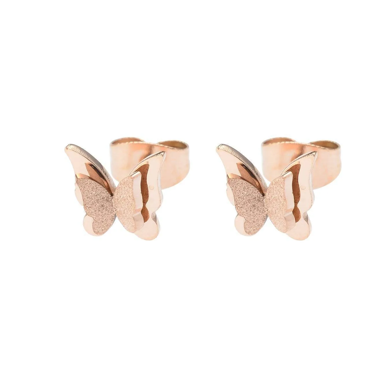 Sparkling Butterfly Stud Earrings
