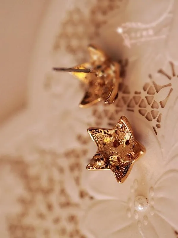 sparkling fireworks star shaped earrings