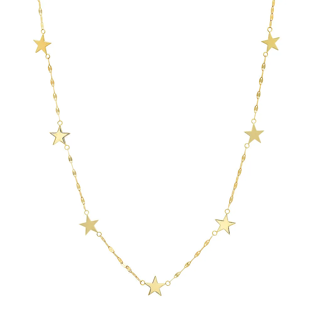Sparkling Gold Star Necklace