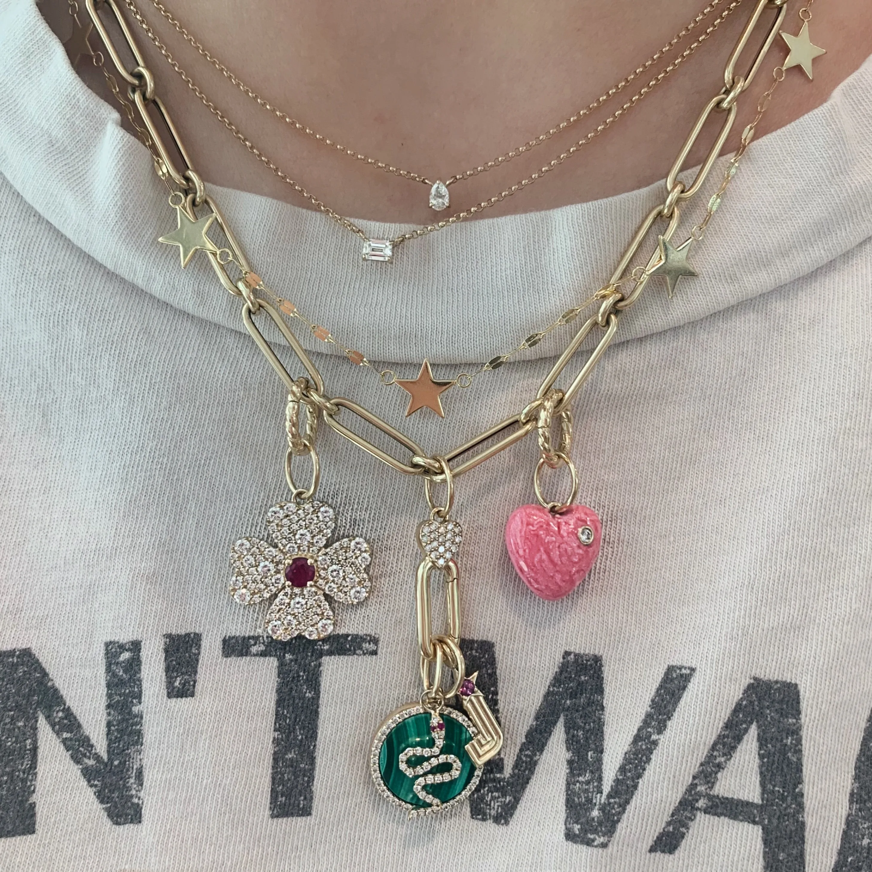Sparkling Gold Star Necklace