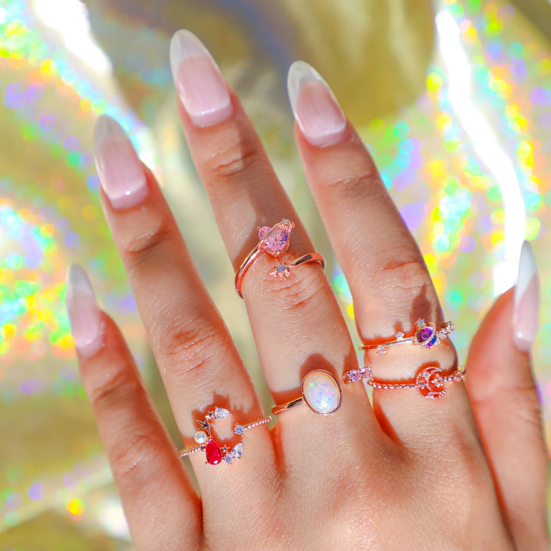 Sparkling Stars Beaded Ring