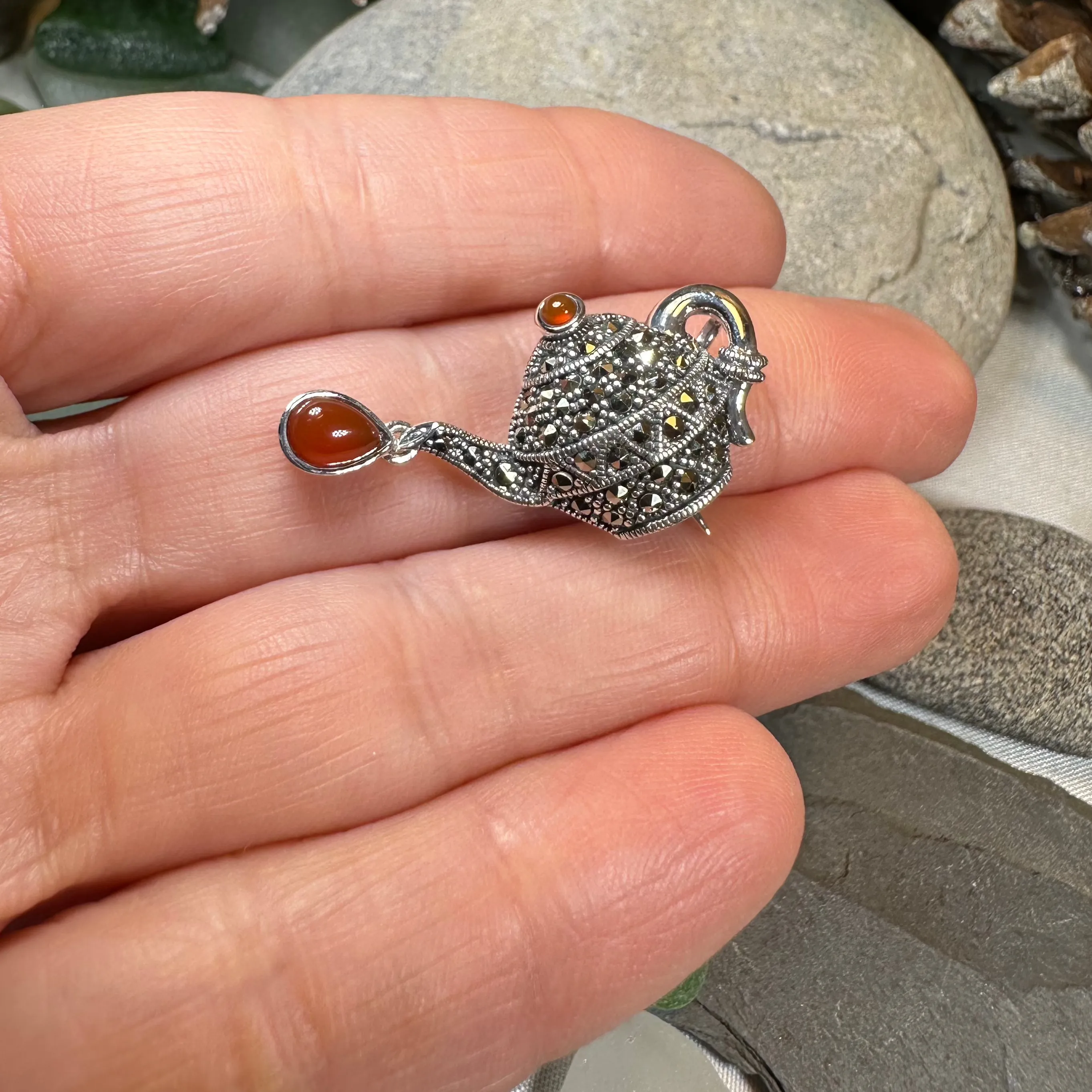 Spot of Tea Teapot Brooch