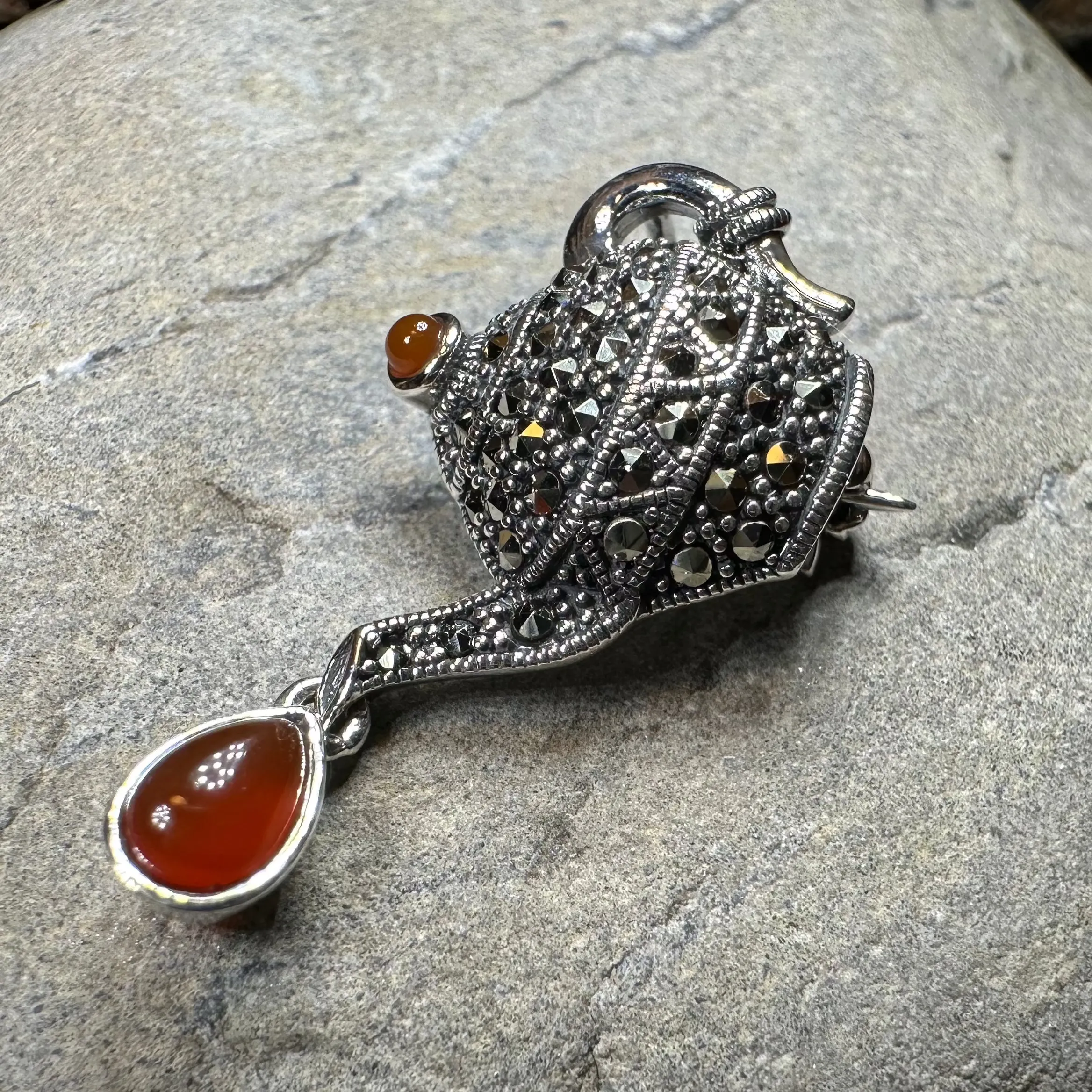 Spot of Tea Teapot Brooch