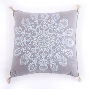 Spruce Spa Print Tassel Pillow