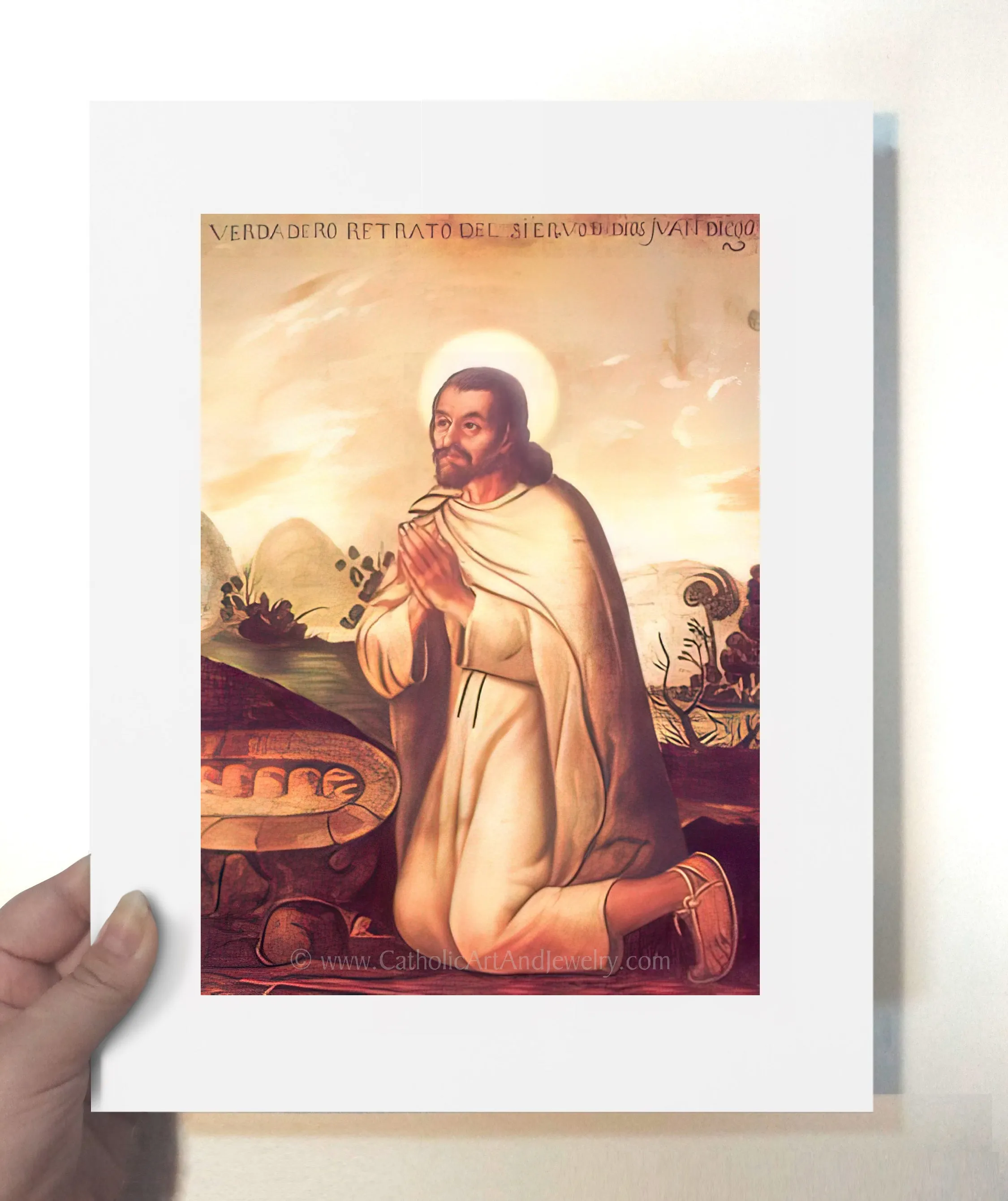 St. Juan Diego – by Miguel Cabrera – Catholic Art Print