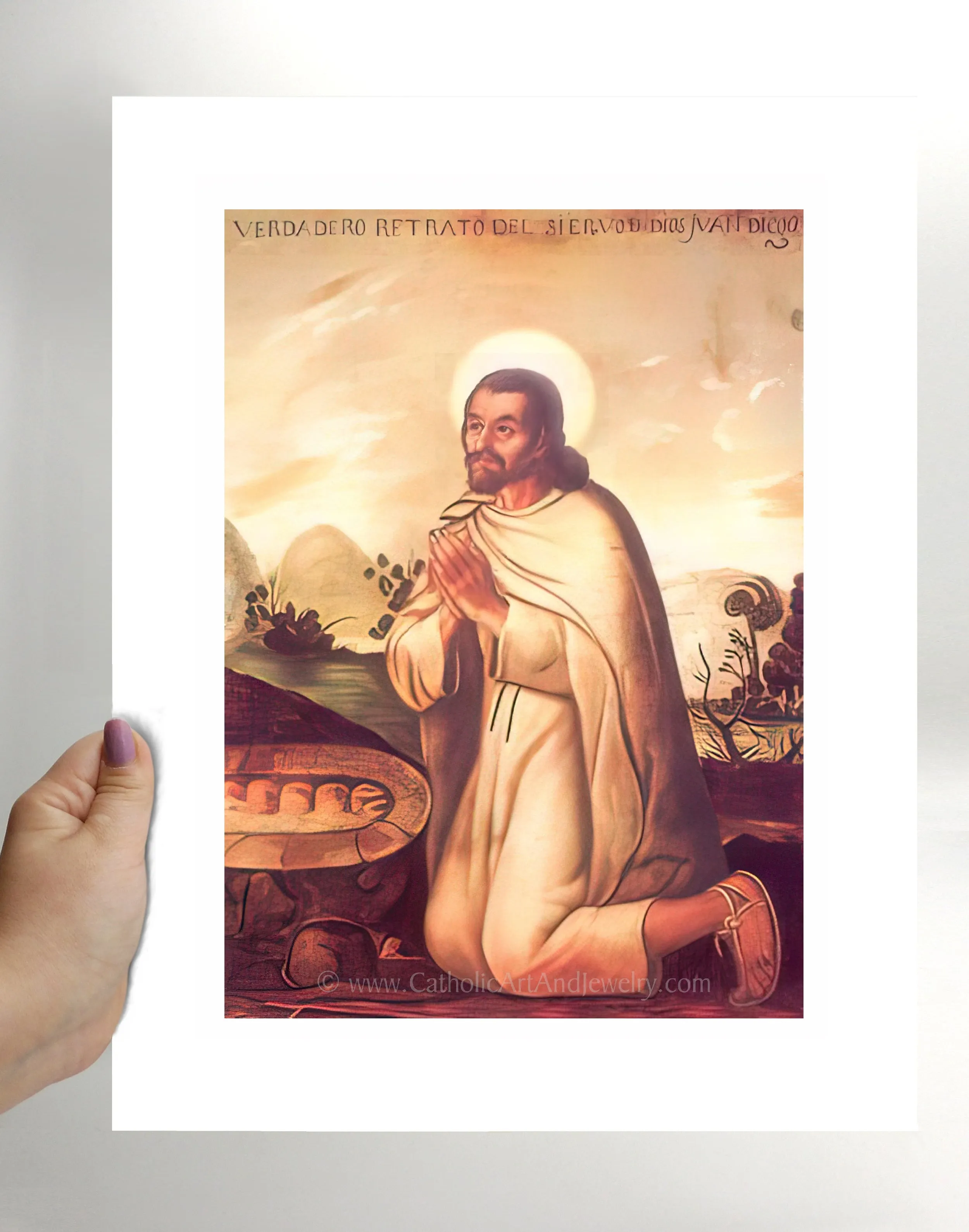 St. Juan Diego – by Miguel Cabrera – Catholic Art Print