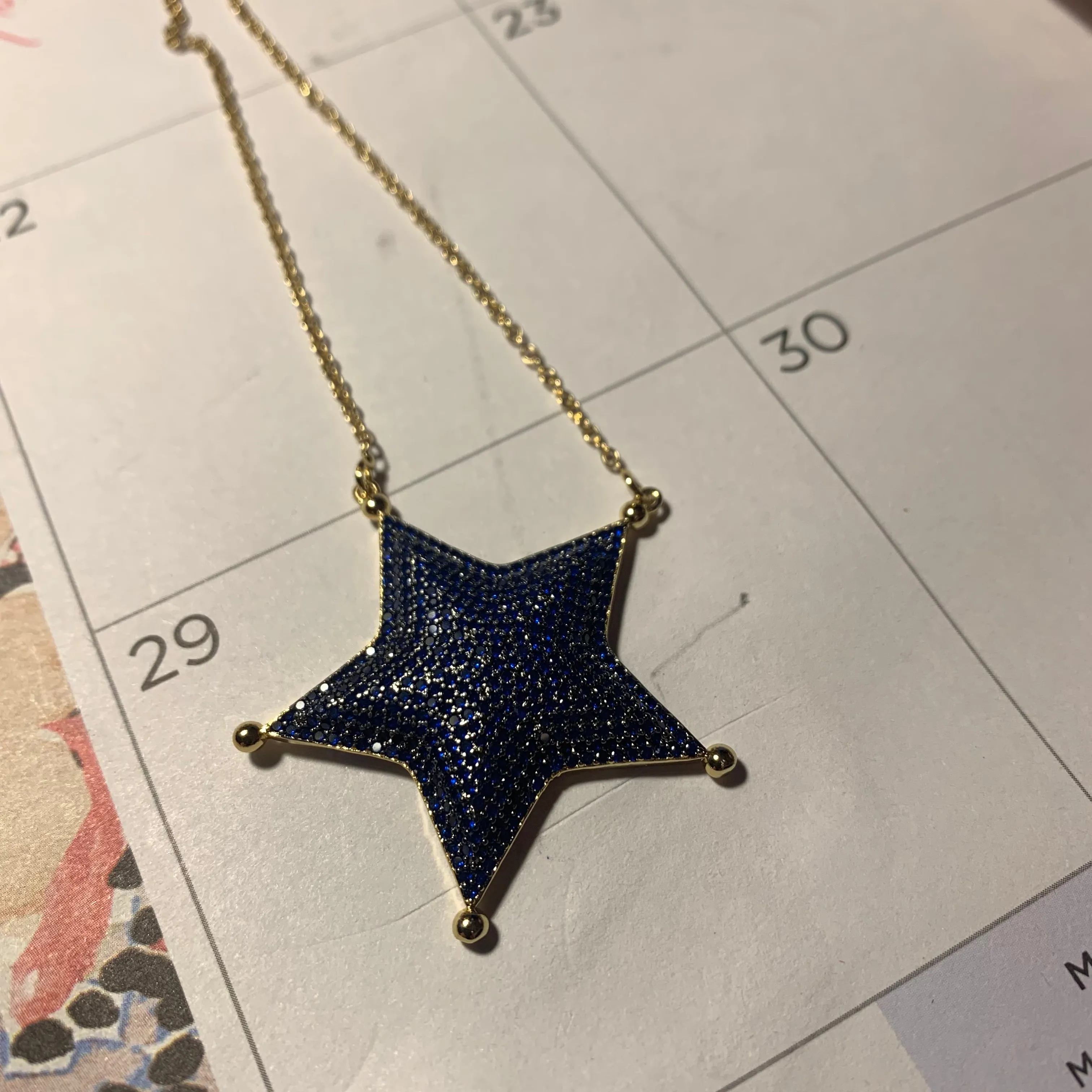 Star Pave Crystal Necklace 311-07 | Erika Williner Designs