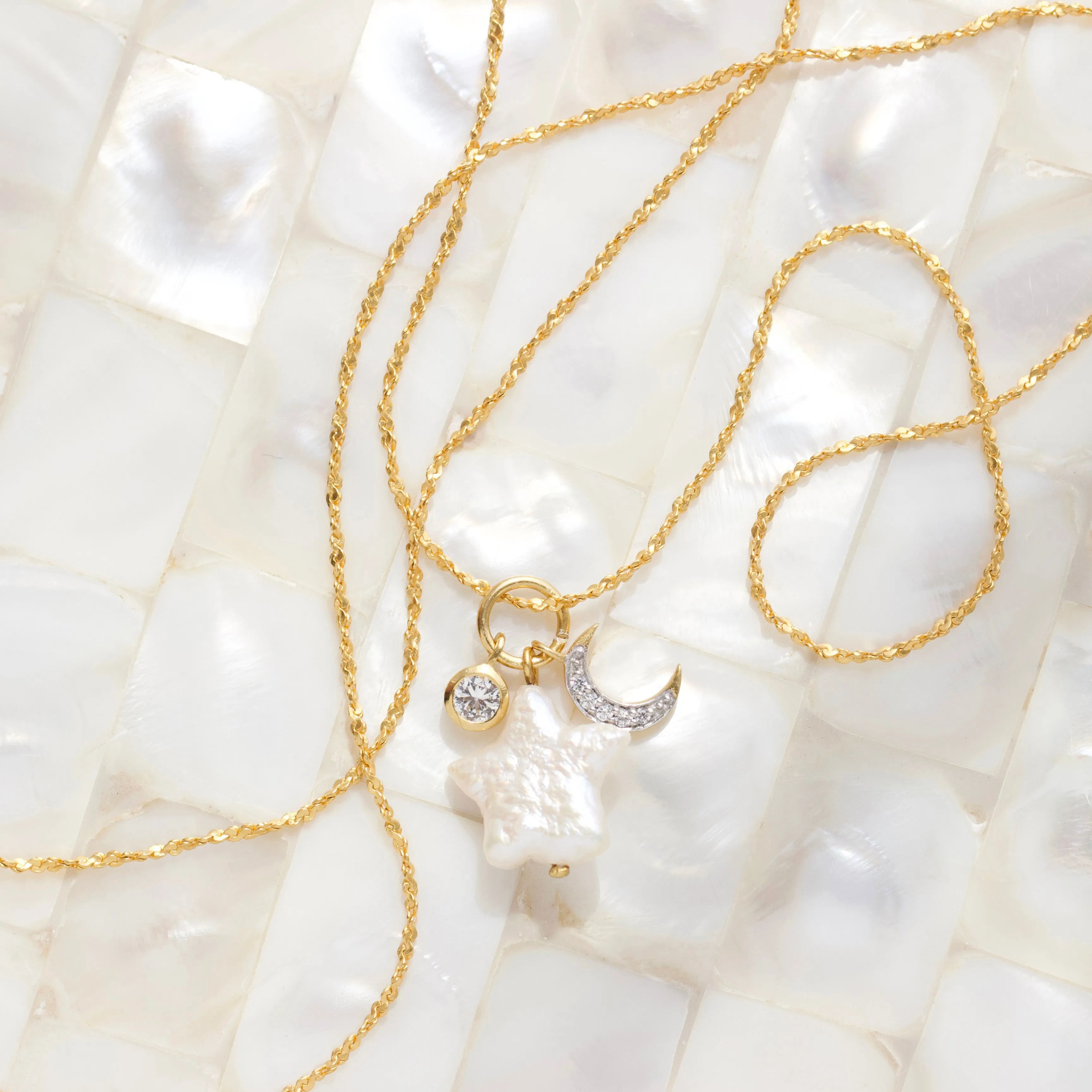 Star Pearl Cluster Pendant Necklace