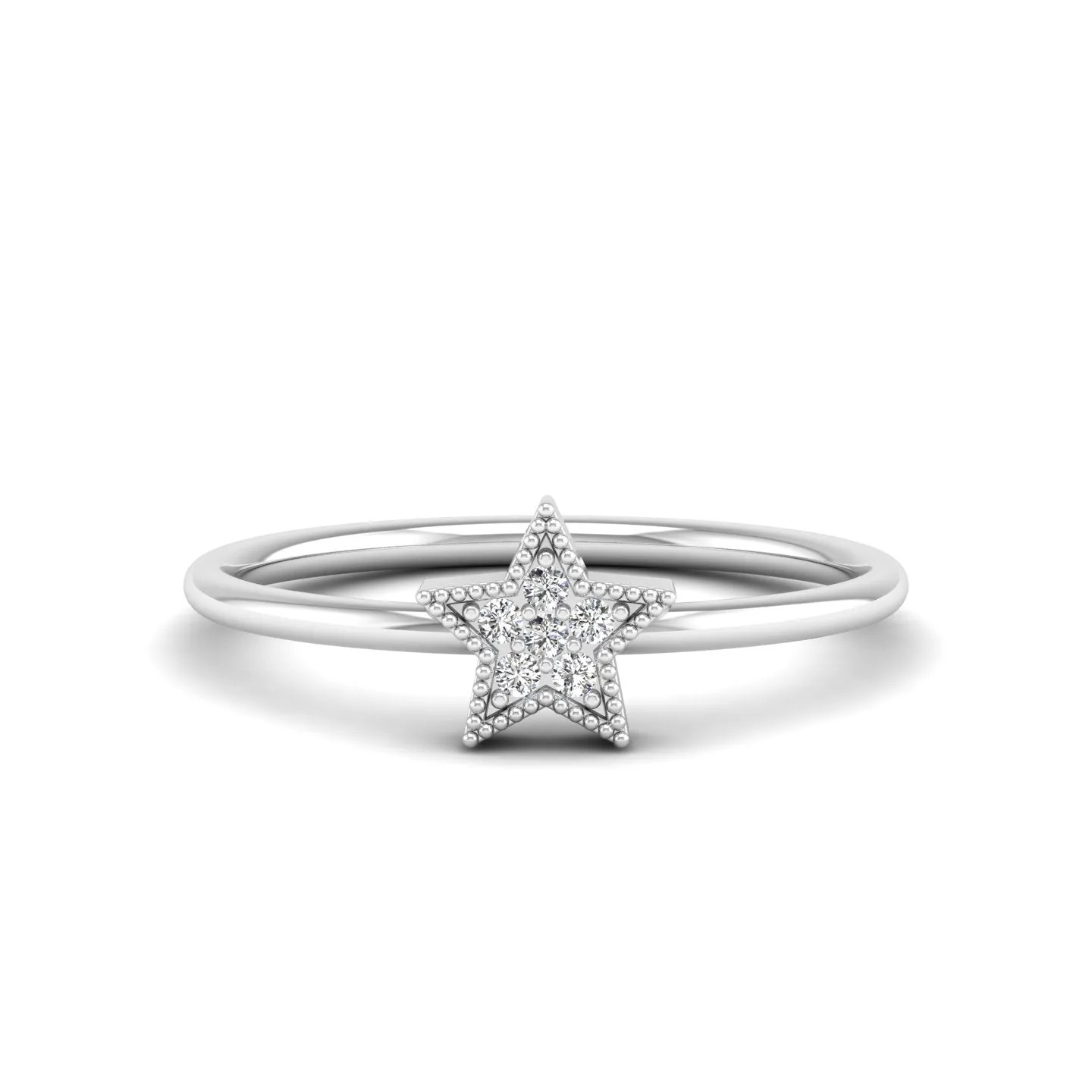 Star Shape Diamond Band