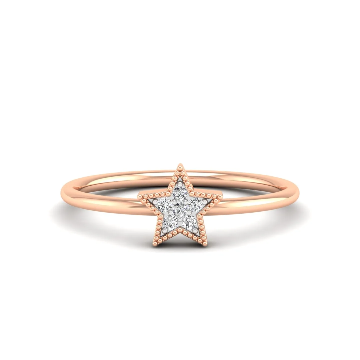 Star Shape Diamond Band