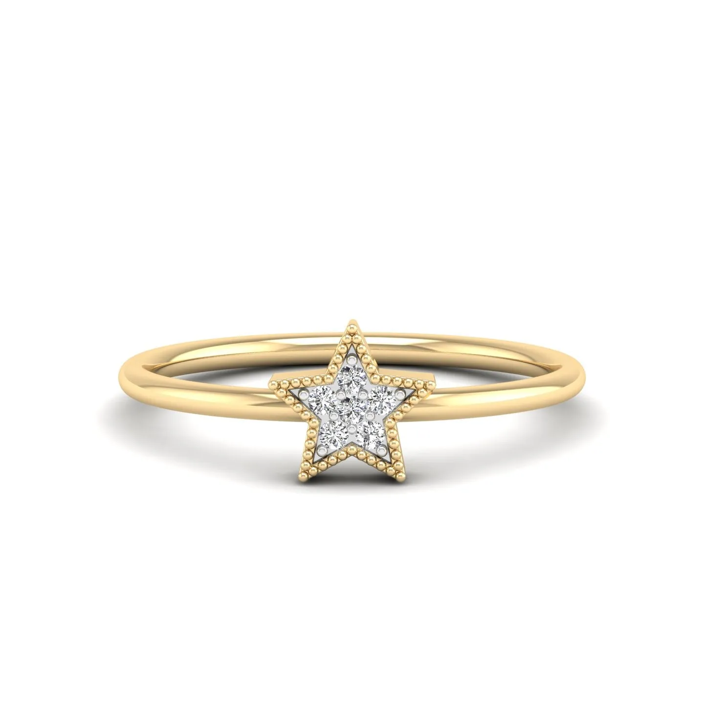 Star Shape Diamond Band