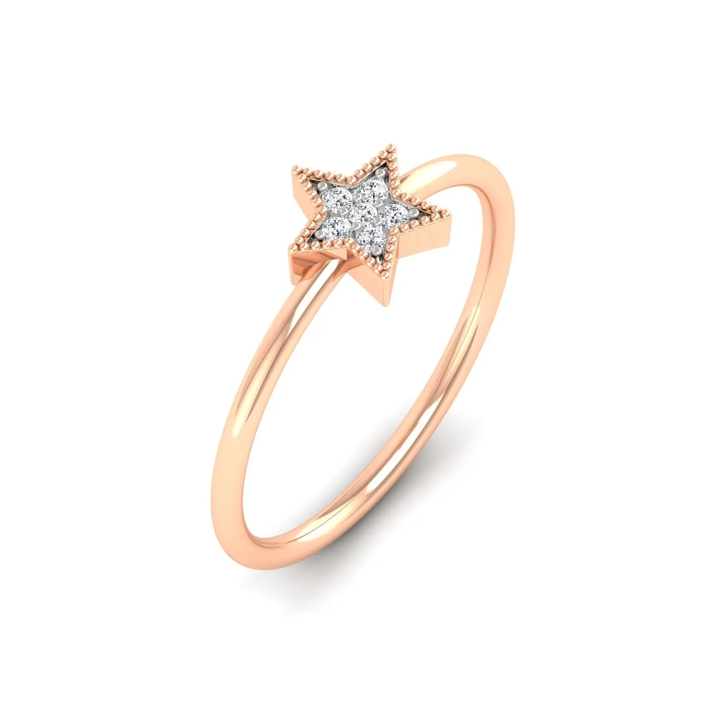 Star Shape Diamond Band