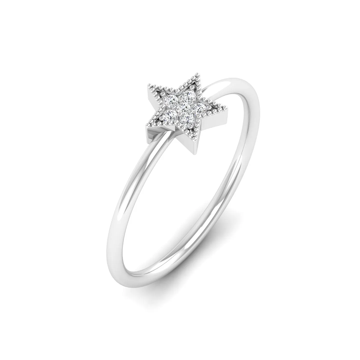 Star Shape Diamond Band
