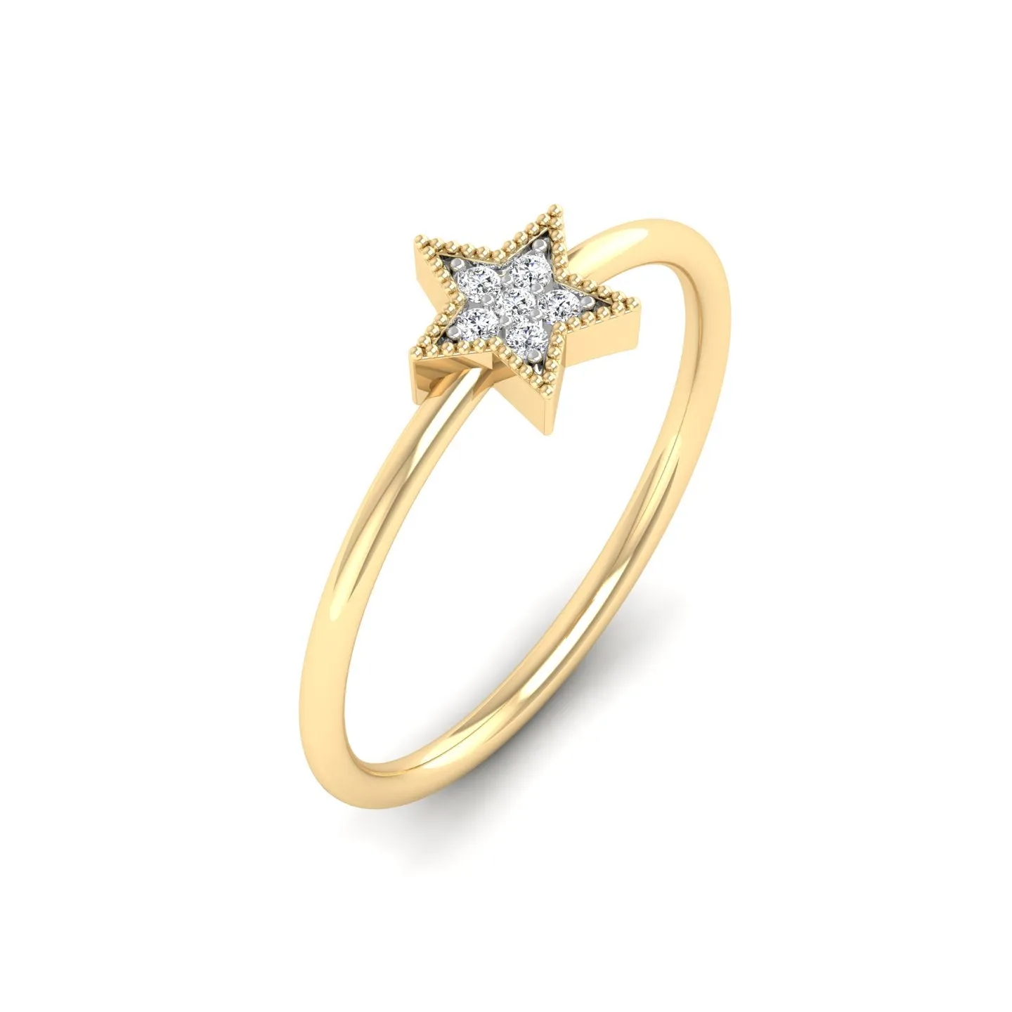 Star Shape Diamond Band