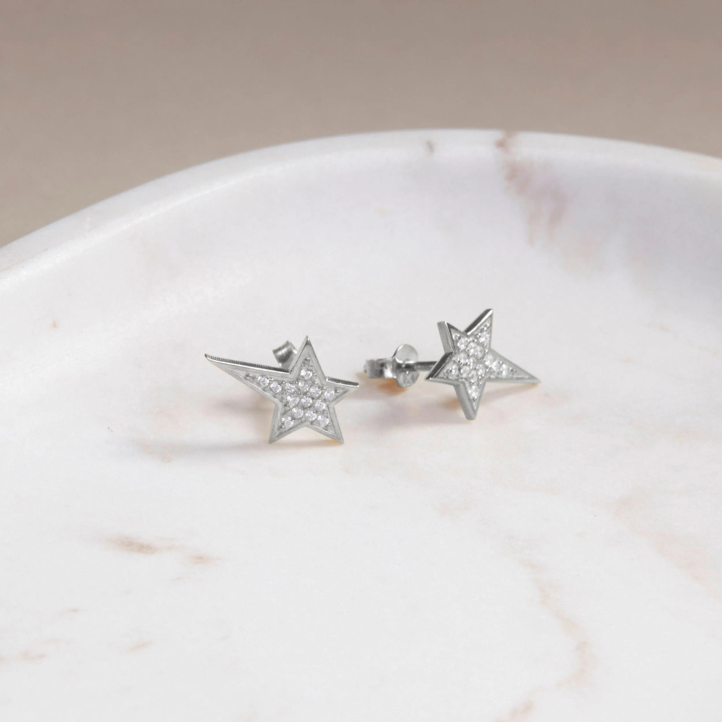 Star Stud Earrings - 18K Gold Vermeil