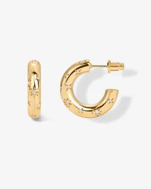 Starburst Hoop Earrings