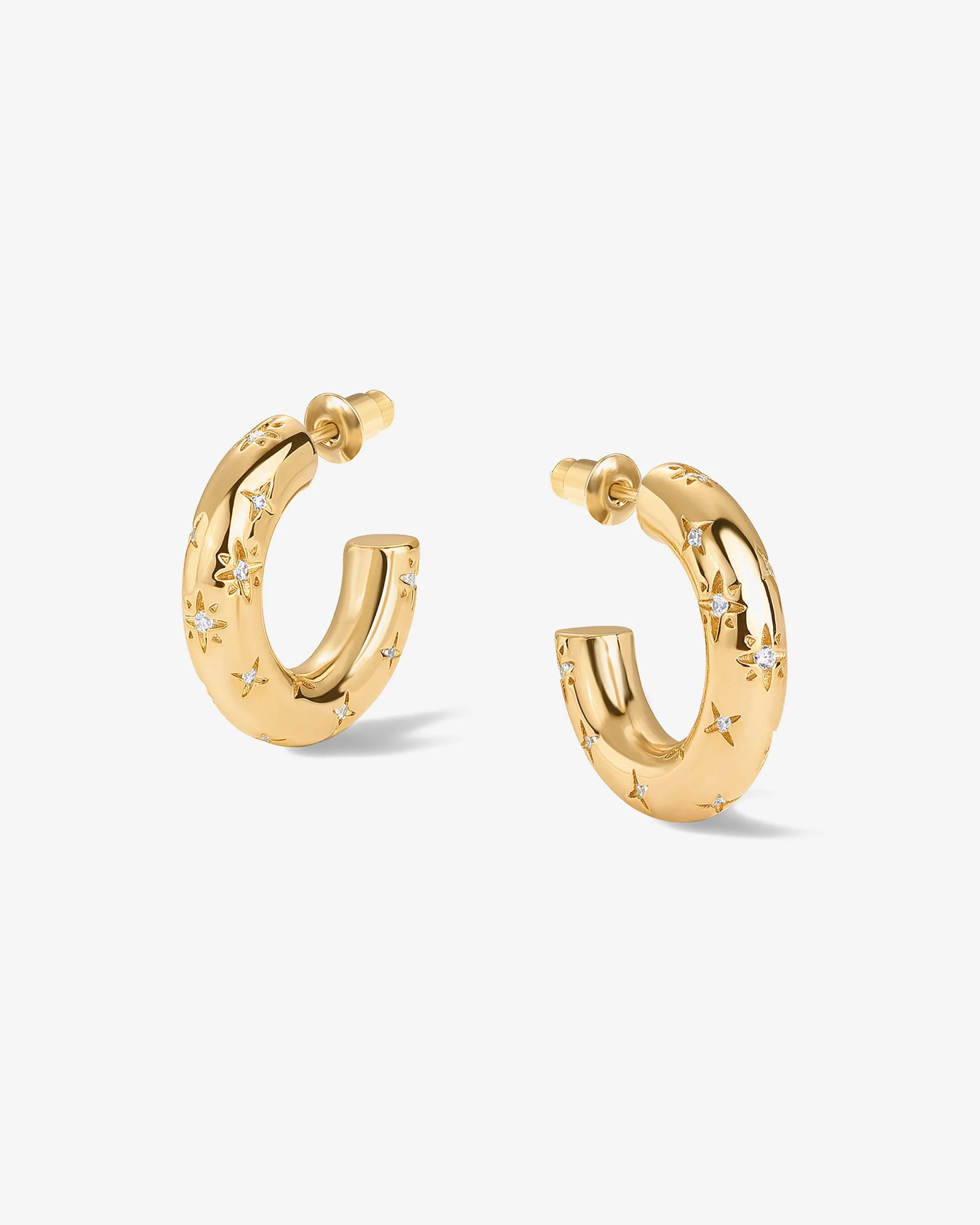 Starburst Hoop Earrings