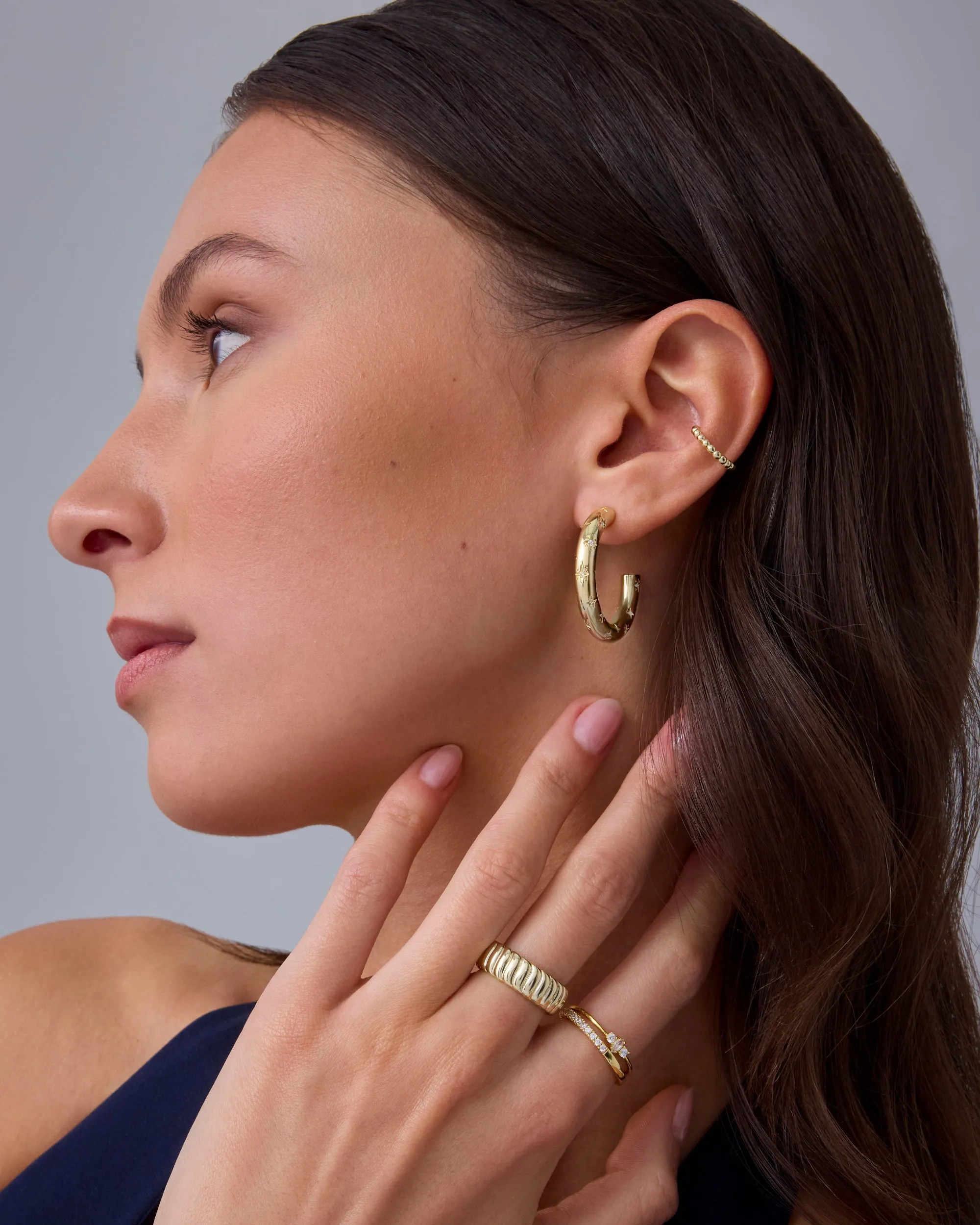 Starburst Hoop Earrings